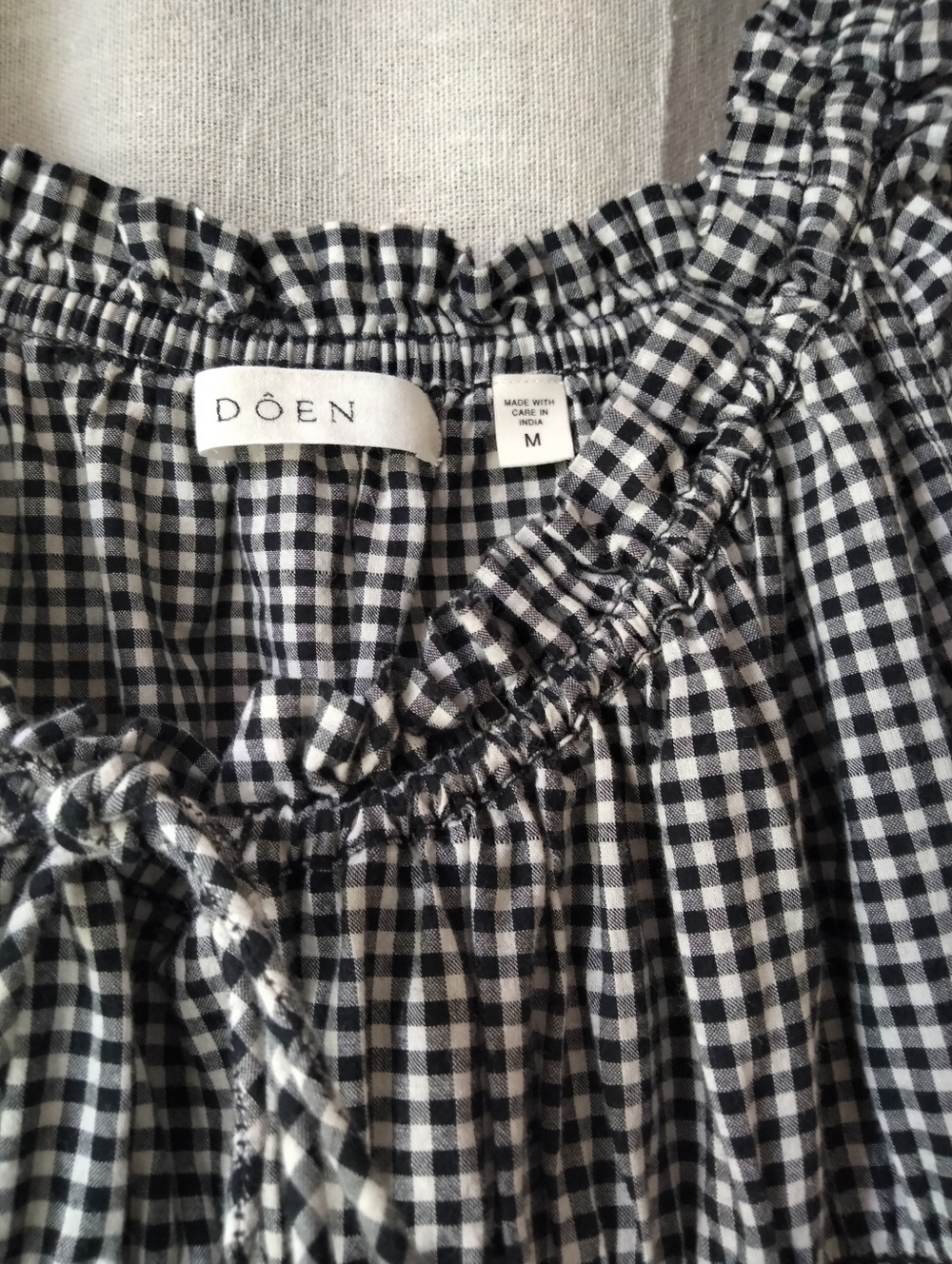 Women’s Black & White Gingham Midi Skirt, Size MEDIUM - Picture 4 of 13